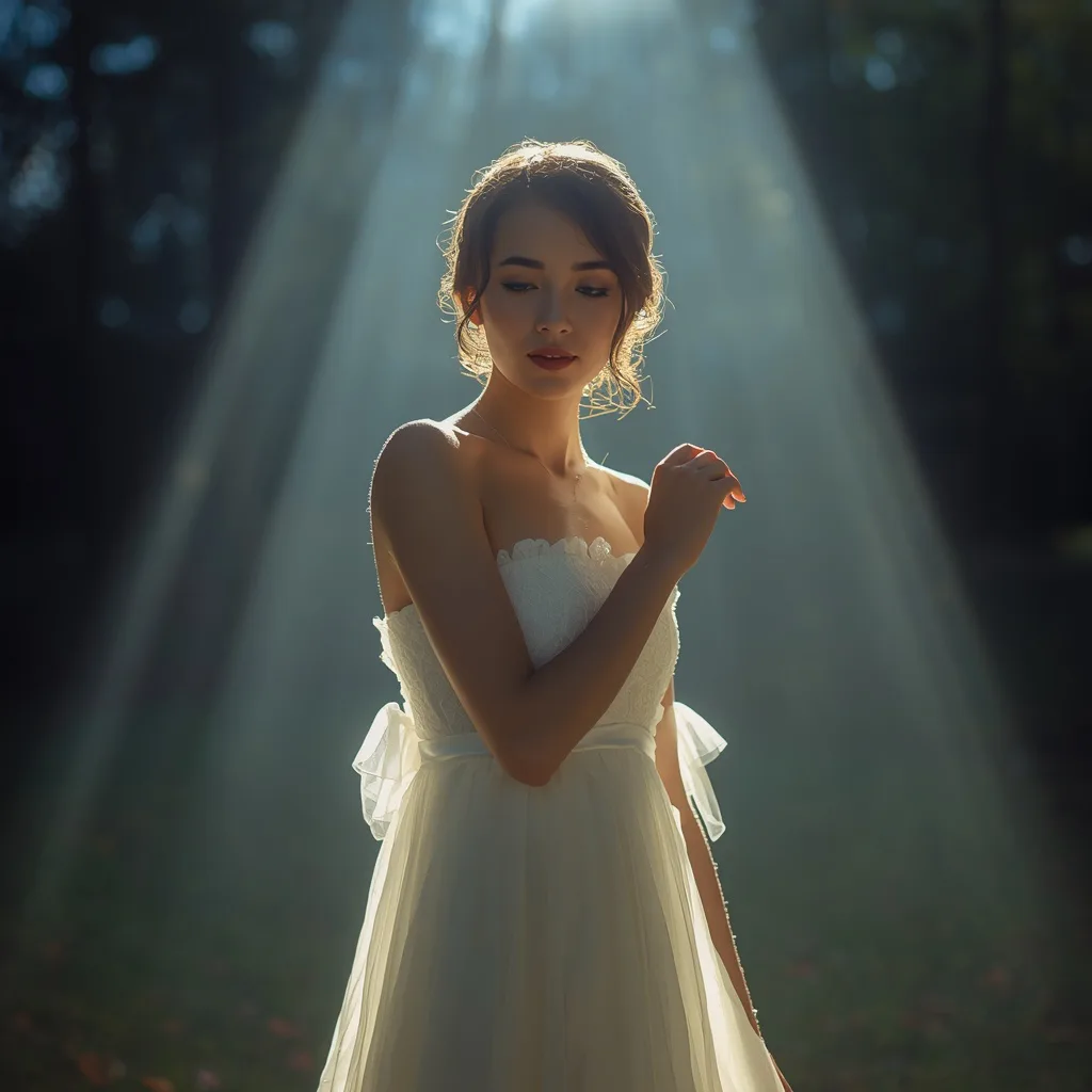 Beautiful Girl: Single Shot with Radiant Moonbeam Glow – artistic girls ai prompts – AI generated example