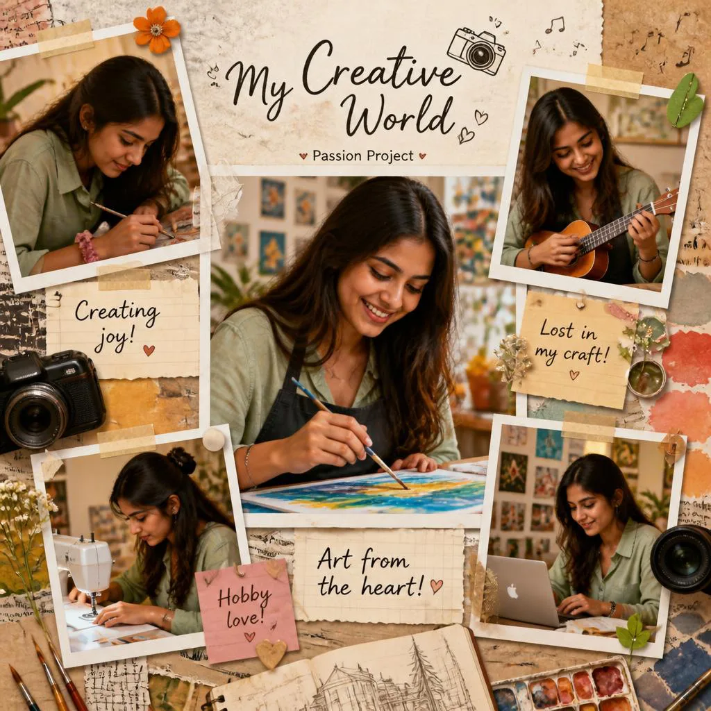Creative Soul: A Passionate Hobby Vision Board – aesthetic geometric ai prompts – AI generated example