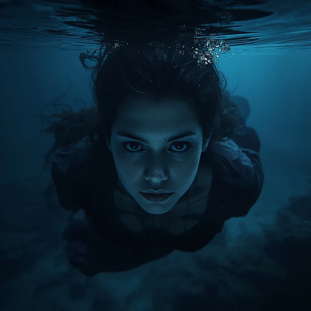 Deep Sea Enigma: A Mysterious Underwater Gaze – aesthetic geometric ai prompts – AI generated example