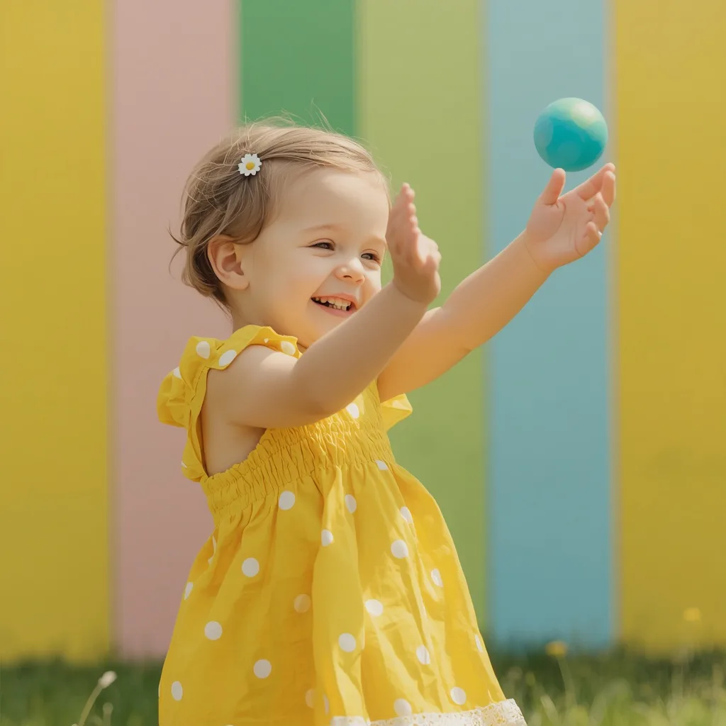 Little Sunshine: A Cute Girl in a Polka Dot Sundress – artistic girls ai prompts – AI generated example