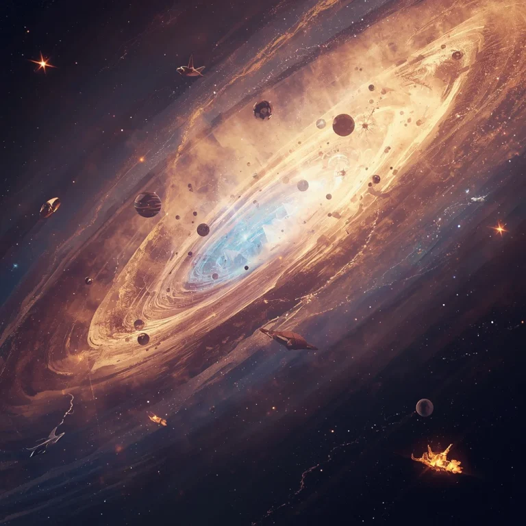 Floating Luxury Civilization Inside Giant Living Crystal Sand Galaxy Storm Prompt | prompt seen trending instagram — AI image prompt