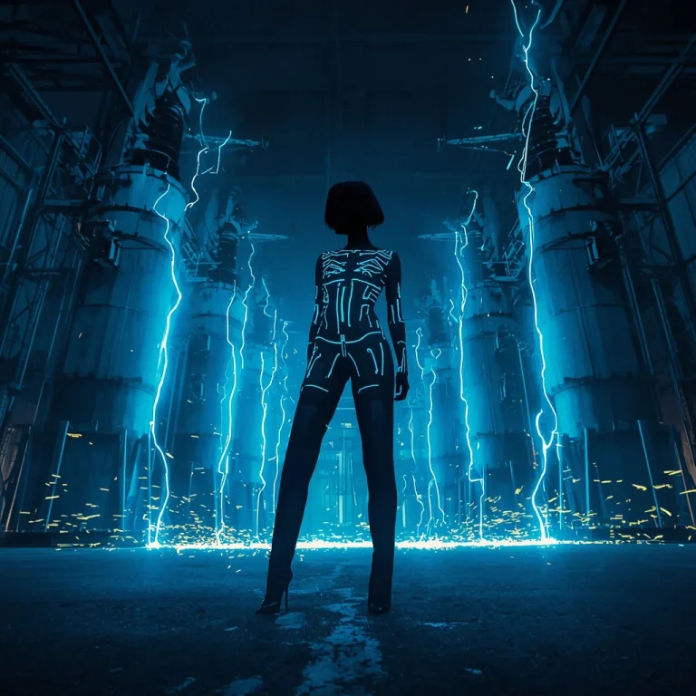 Luxury Night Power Grid Substation Fashion Campaign | Peacock Theme Prompt — AI image prompt