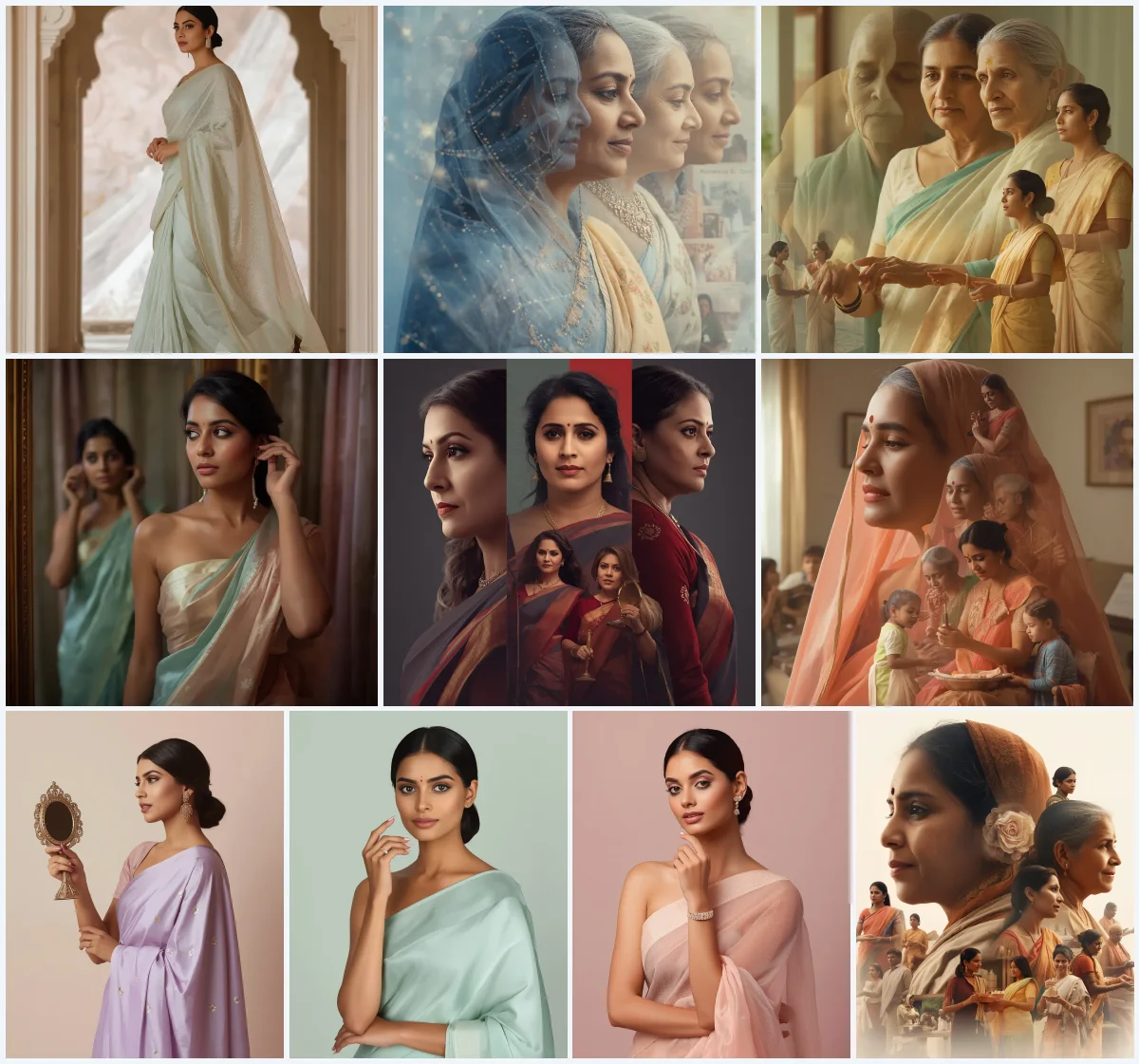 New 10 Saree in Golden Hour AI Prompts for Magical Lighting